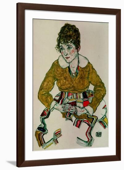 Portrait of the Artist's Wife-Egon Schiele-Framed Giclee Print