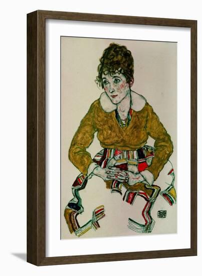 Portrait of the Artist's Wife-Egon Schiele-Framed Giclee Print