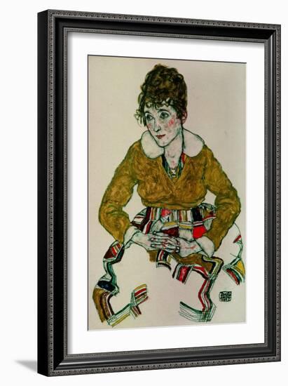 Portrait of the Artist's Wife-Egon Schiele-Framed Giclee Print