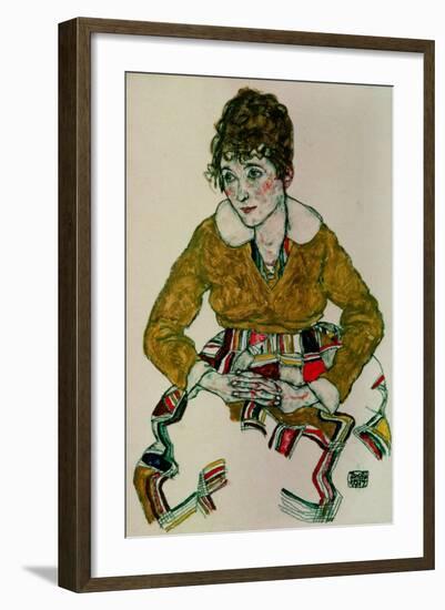 Portrait of the Artist's Wife-Egon Schiele-Framed Giclee Print