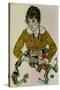 Portrait of the Artist's Wife-Egon Schiele-Stretched Canvas