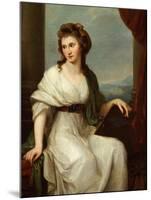 Portrait of the Artist, Seated Three-Quarter Length in a White Dress and Green Shawl-Angelica Kauffmann-Mounted Giclee Print