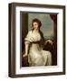 Portrait of the Artist, Seated Three-Quarter Length in a White Dress and Green Shawl-Angelica Kauffmann-Framed Giclee Print