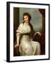 Portrait of the Artist, Seated Three-Quarter Length in a White Dress and Green Shawl-Angelica Kauffmann-Framed Giclee Print