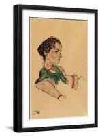 Portrait of the Artist Silvia Koller, 1918-Egon Schiele-Framed Giclee Print