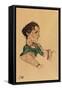 Portrait of the Artist Silvia Koller, 1918-Egon Schiele-Framed Stretched Canvas