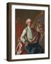Portrait of the Artist, Three-Quarter-Length, Seated, Holding a Pencil, at an Easel with a Picture-Francesco de Mura-Framed Giclee Print