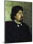 Portrait of the Artist Vasily Surikov, (1848-191), 1885-Ilya Yefimovich Repin-Mounted Giclee Print