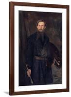 Portrait of the Artist Viktor Vasnetsov (1848-192), 1891-Nikolai Dmitrievich Kuznetsov-Framed Giclee Print