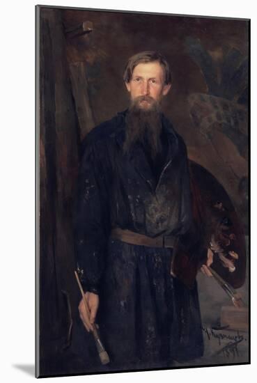 Portrait of the Artist Viktor Vasnetsov (1848-192), 1891-Nikolai Dmitrievich Kuznetsov-Mounted Giclee Print