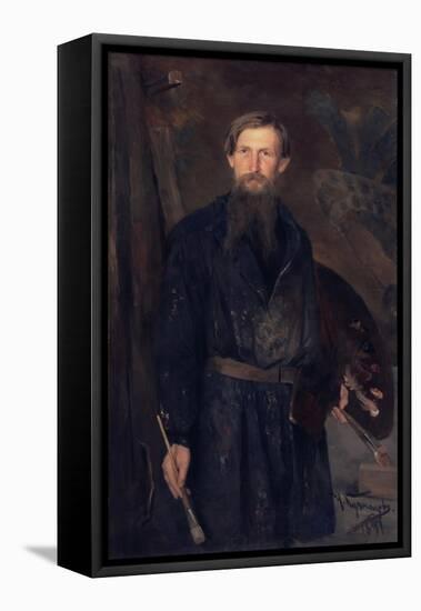 Portrait of the Artist Viktor Vasnetsov (1848-192), 1891-Nikolai Dmitrievich Kuznetsov-Framed Stretched Canvas