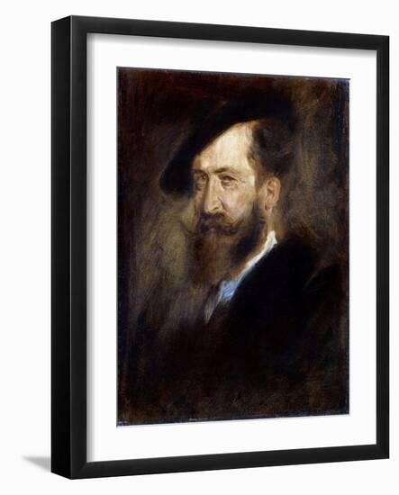 Portrait of the Artist Wilhelm Busch, (1832-190), 1877-1880-Franz Seraph von Lenbach-Framed Giclee Print