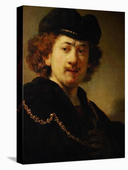 Portrait of the Artist with Cap and Gold Chain, 1633-Rembrandt van Rijn-Stretched Canvas