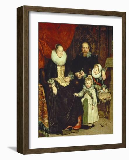 Portrait of the Artist with His Family-Cornelis De Wael-Framed Giclee Print