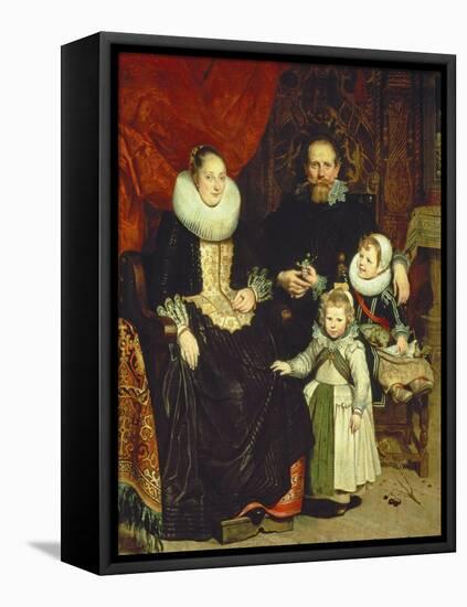 Portrait of the Artist with His Family-Cornelis De Wael-Framed Stretched Canvas