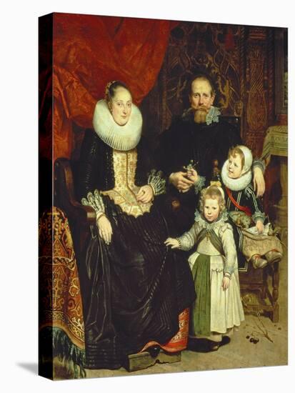 Portrait of the Artist with His Family-Cornelis De Wael-Stretched Canvas