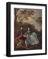 'Portrait of the Artist with his Wife and Daughter', c1748-Thomas Gainsborough-Framed Giclee Print