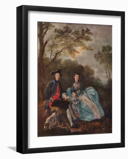 'Portrait of the Artist with his Wife and Daughter', c1748-Thomas Gainsborough-Framed Giclee Print