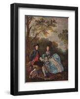 'Portrait of the Artist with his Wife and Daughter', c1748-Thomas Gainsborough-Framed Giclee Print