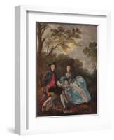 'Portrait of the Artist with his Wife and Daughter', c1748-Thomas Gainsborough-Framed Giclee Print