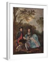 'Portrait of the Artist with his Wife and Daughter', c1748-Thomas Gainsborough-Framed Giclee Print