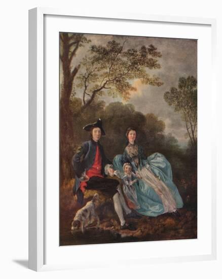 'Portrait of the Artist with his Wife and Daughter', c1748-Thomas Gainsborough-Framed Giclee Print