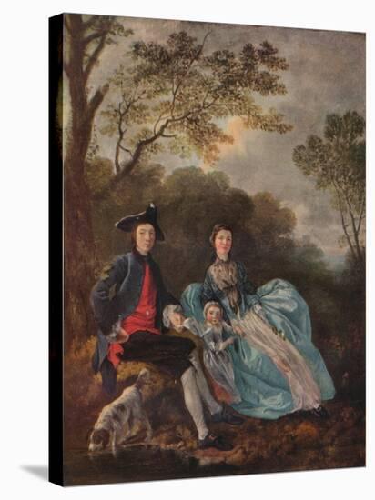 'Portrait of the Artist with his Wife and Daughter', c1748-Thomas Gainsborough-Stretched Canvas