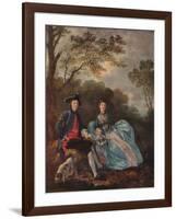 'Portrait of the Artist with his Wife and Daughter', c1748-Thomas Gainsborough-Framed Giclee Print