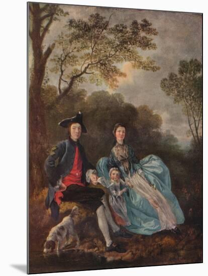 'Portrait of the Artist with his Wife and Daughter', c1748-Thomas Gainsborough-Mounted Giclee Print