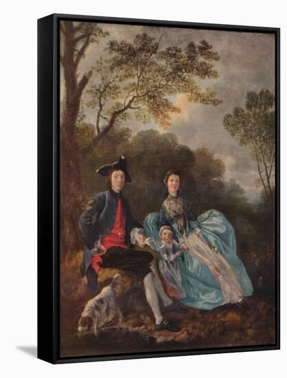 'Portrait of the Artist with his Wife and Daughter', c1748-Thomas Gainsborough-Framed Stretched Canvas