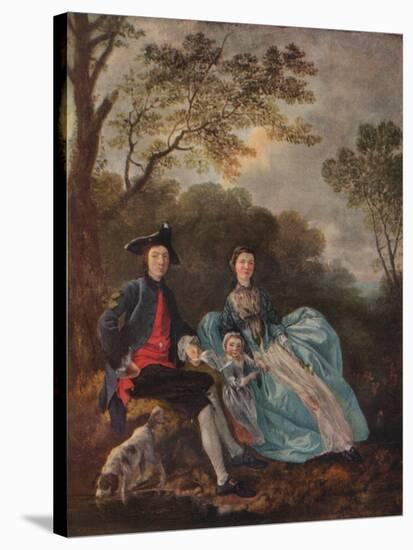 'Portrait of the Artist with his Wife and Daughter', c1748-Thomas Gainsborough-Stretched Canvas