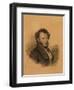 Portrait of the Author Alexander S. Pushkin (1799-183), 1827-Joseph Vivien-Framed Giclee Print