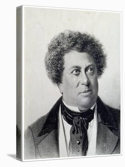 Portrait of the Author Alexandre Dumas, 19th Century-Georg Wilhelm Timm-Stretched Canvas