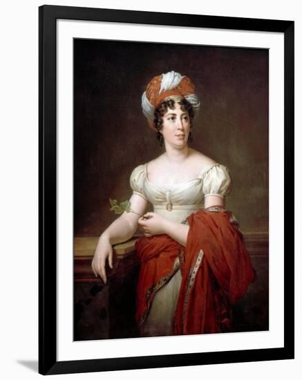 Portrait of the Author Baronne Anne Louise Germaine De Staël (1766-181)-François Pascal Simon Gérard-Framed Giclee Print