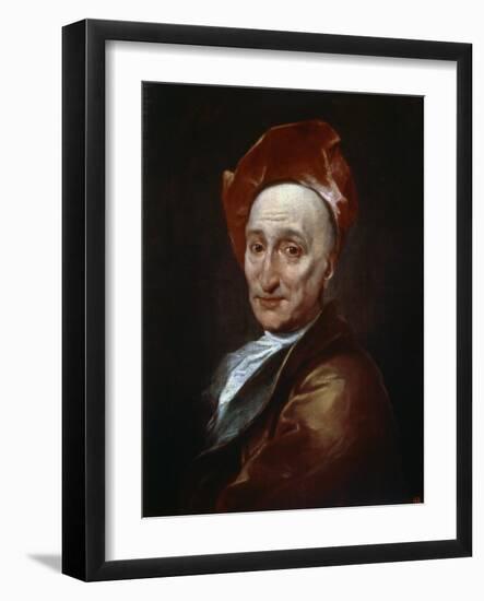 Portrait of the Author Bernard Le Bovier De Fontenelle, 18th Century-Hyacinthe Rigaud-Framed Giclee Print