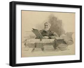 Portrait of the Author Dmitry Grigorovich (1822-189), 1894-Ilya Yefimovich Repin-Framed Giclee Print