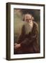 Portrait of the Author Leo N. Tolstoy (1828-191), 1910-Jan Styka-Framed Giclee Print