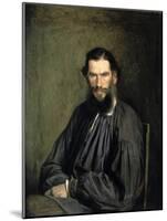 Portrait of the Author Leo Tolstoy-Ivan Nikolaevic Kramskoj-Mounted Giclee Print