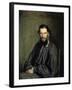 Portrait of the Author Leo Tolstoy-Ivan Nikolaevic Kramskoj-Framed Giclee Print