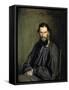 Portrait of the Author Leo Tolstoy-Ivan Nikolaevic Kramskoj-Framed Stretched Canvas