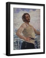 Portrait of the Author Leonid Andreyev (1871-191), 1912-Ilya Yefimovich Repin-Framed Giclee Print