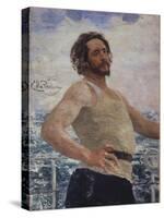 Portrait of the Author Leonid Andreyev (1871-191), 1912-Ilya Yefimovich Repin-Stretched Canvas