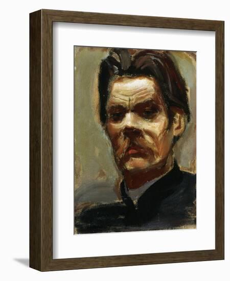 Portrait of the Author Maxim Gorky (1868-193), 1906-Akseli Gallen-Kallela-Framed Giclee Print