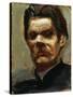Portrait of the Author Maxim Gorky (1868-193), 1906-Akseli Gallen-Kallela-Stretched Canvas