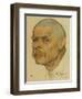 Portrait of the Author Maxim Gorky (1868-193), 1921-Nikolai Andreevich Andreev-Framed Giclee Print