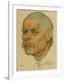 Portrait of the Author Maxim Gorky (1868-193), 1921-Nikolai Andreevich Andreev-Framed Giclee Print