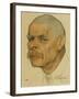 Portrait of the Author Maxim Gorky (1868-193), 1921-Nikolai Andreevich Andreev-Framed Giclee Print