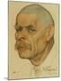 Portrait of the Author Maxim Gorky (1868-193), 1921-Nikolai Andreevich Andreev-Mounted Giclee Print