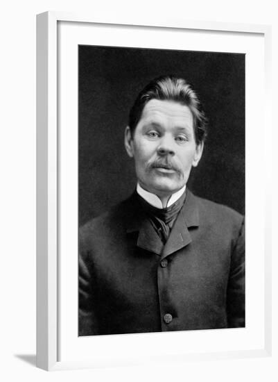 Portrait of the Author Maxim Gorky (1868-193), C. 1906-null-Framed Photographic Print