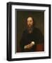 Portrait of the Author Mikhail Saltykov-Shchedrin (1826-188), 1879-Ivan Nikolayevich Kramskoi-Framed Giclee Print